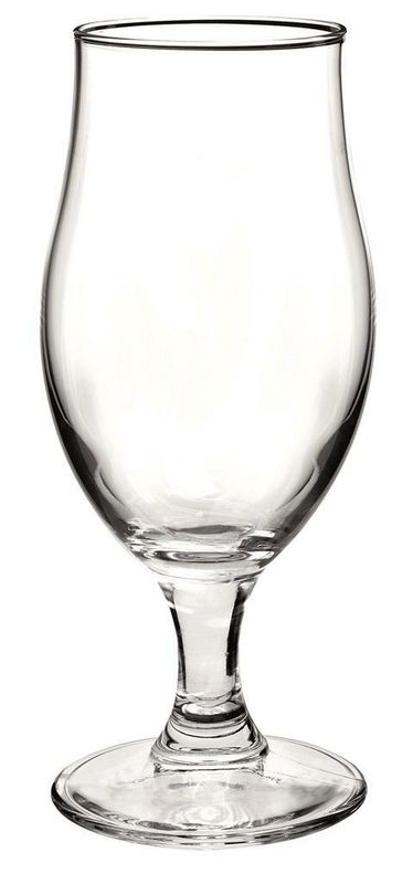 Bormioli Rocco Executive 37.5 cl tulip beer glass with MID line for professional horeca use

