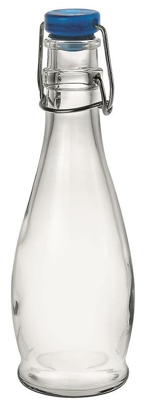 Borgonovo Indro 35,5 cl clear glass bottle with blue cap for horeca use
