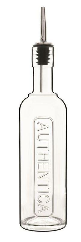 Bormioli Luigi Authentica 52.5 cl clear glass bottle with pourer cap horeca use

