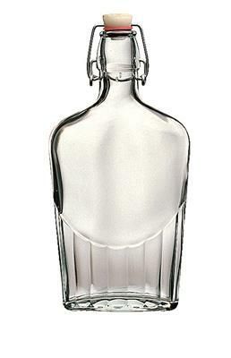 50 cl Fiaschetta bottle Bormioli Rocco clear glass for spirits in horeca service
