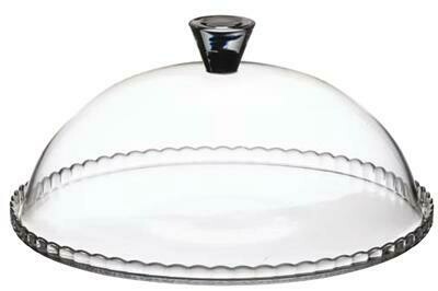 Pasabahce piatto torta con campana 32,2 cm vetro uso Horeca
