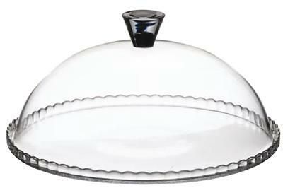Pasabahce 32.2 cm cake plate with dome glass for horeca use
