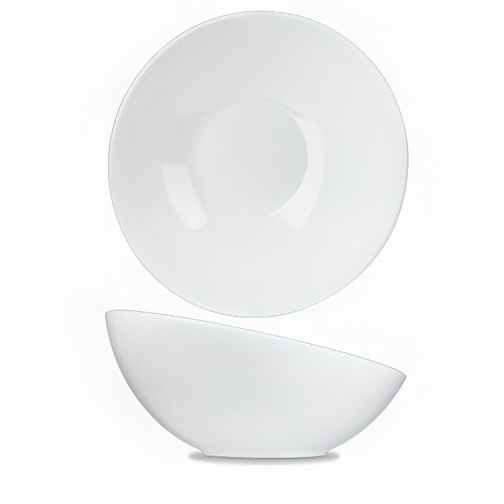 White Buffet Bowl 33 X 15.5 Cm Moonstone E Tilt White - Churchill