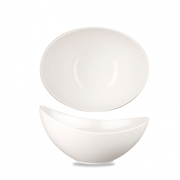 White Buffet Bowl 25 X 19.5 Cm Moonstone E Tilt White - Churchill