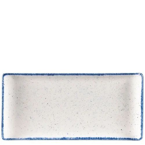 Rechteckige Platte 30 x 14,5 cm Stonecast Hints Indigo Blue - Churchill