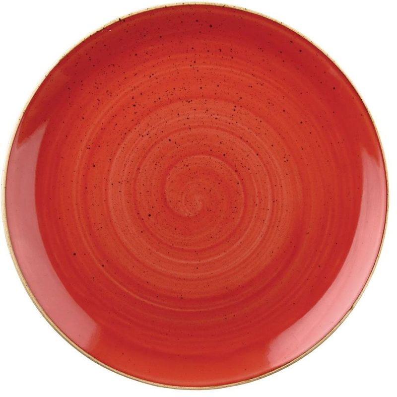 Flat Plate 26 cm Stonecast Berry Red - Churchill