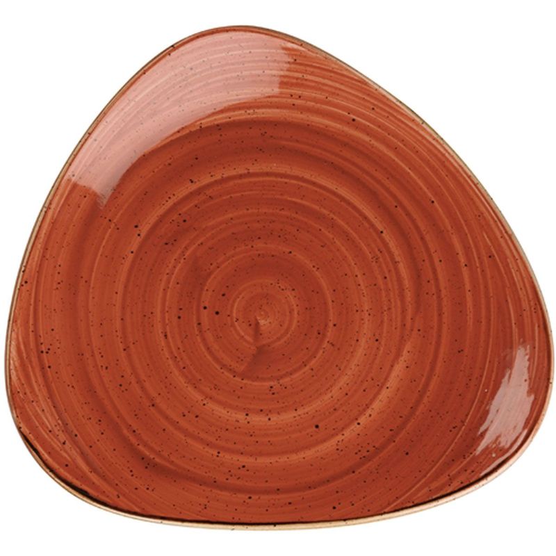 Triangular Plate 31.1 cm Stonecast Spiced Orange - Churchill