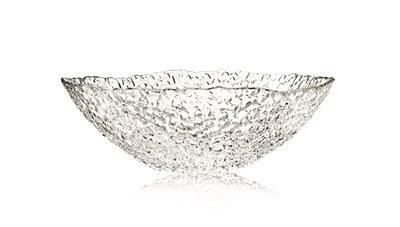 Bormioli Gocce 25 cm textured glass bowl, sturdy, stackable and dishwasher safe for horeca use
