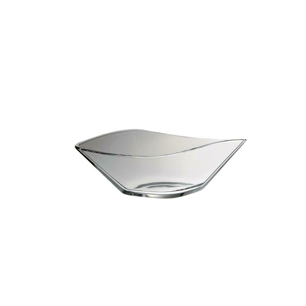 33x19 cm Leaf bowl Vetri delle Venezie in durable clear glass for professional horeca use.

