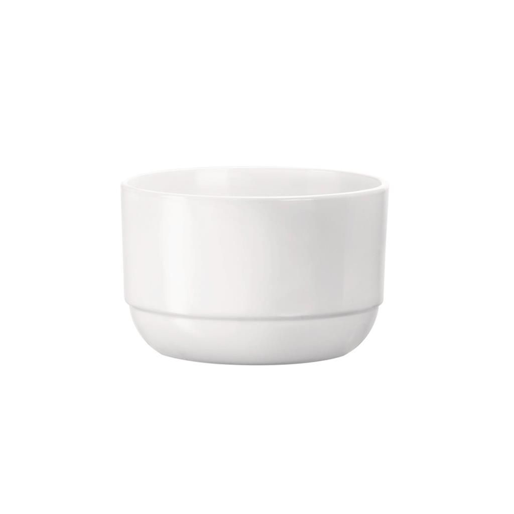 Bianco Servizio 36 cl opal glass cup, durable and stackable for professional horeca use
