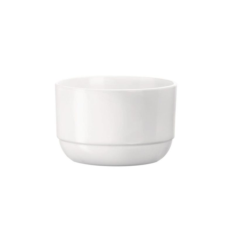 Bianco Servizio 36 cl opal glass cup, durable and stackable for professional horeca use
