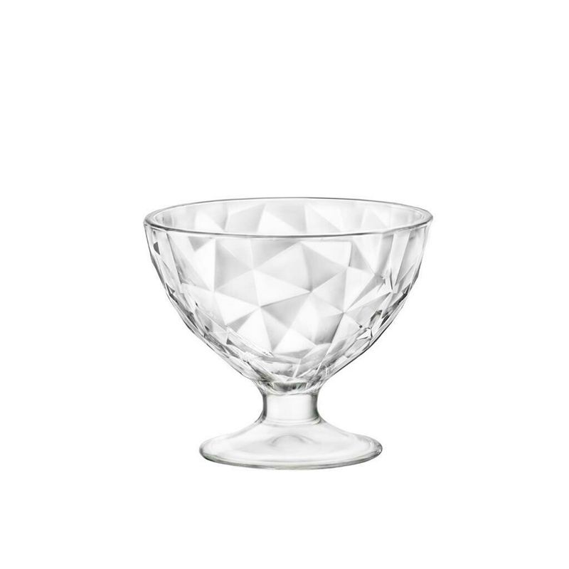 36 cl Diamond dessert bowl Bormioli transparent glass horeca use
