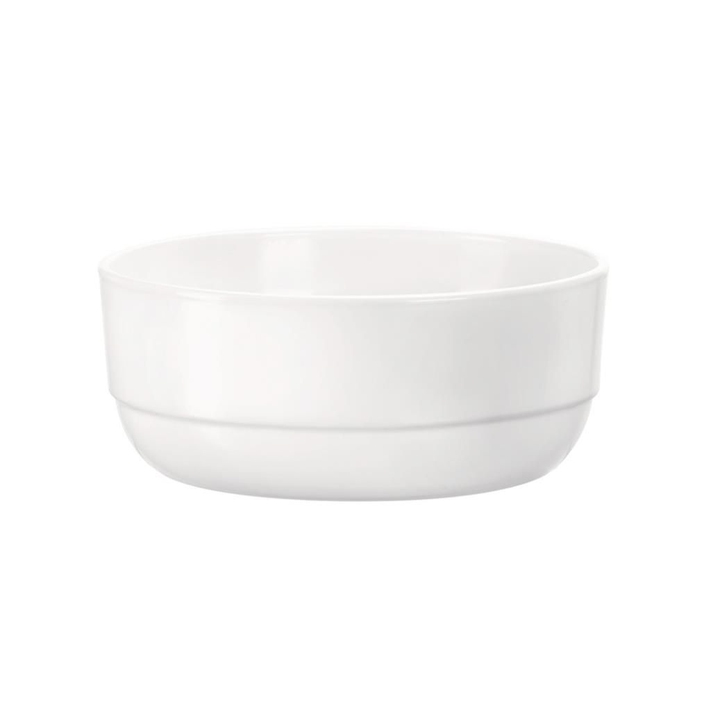 Bianco Servizio 40 cl opal glass bowl, stackable and durable for professional horeca use
