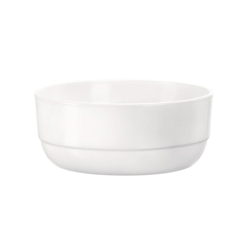 Bianco Servizio 40 cl opal glass bowl, stackable and durable for professional horeca use
