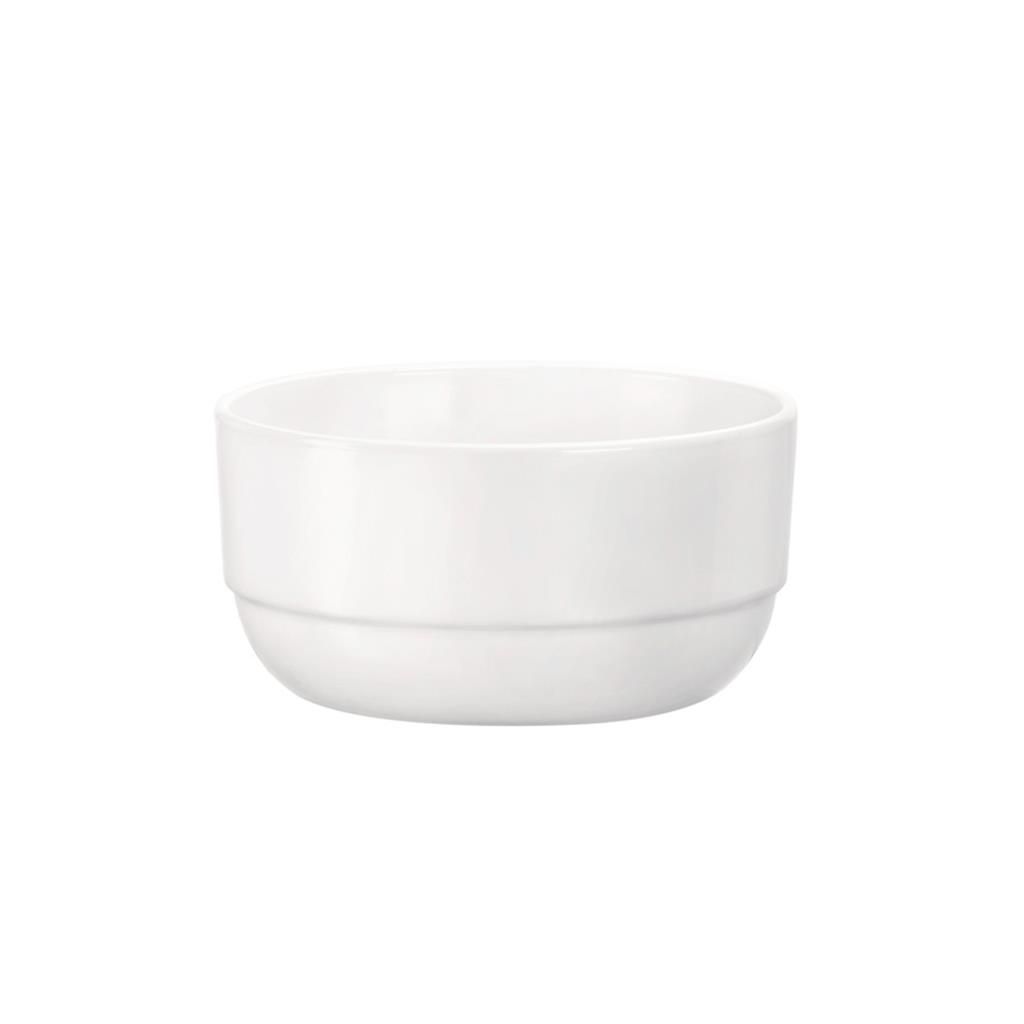 Bianco Servizio 26.5 cl opal glass cup, stackable and durable for professional horeca use
