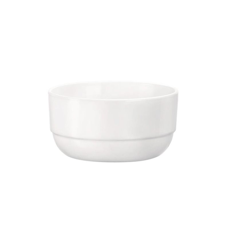 Bianco Servizio 26.5 cl opal glass cup, stackable and durable for professional horeca use
