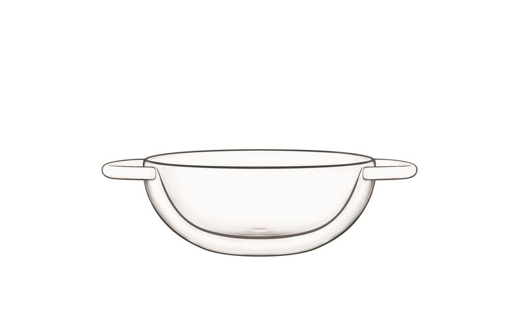 17.5 cl thermic glass wok double wall Bormioli Tirolix

