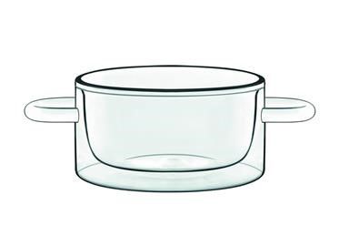 Bormioli 27 cl thermic glass pan double wall Tirolix

