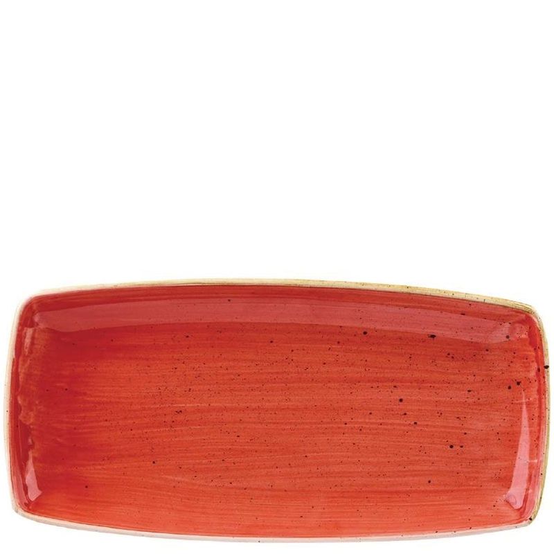 Oblong Plate 34.5 x 18.5 cm Stonecast Berry Red - Churchill