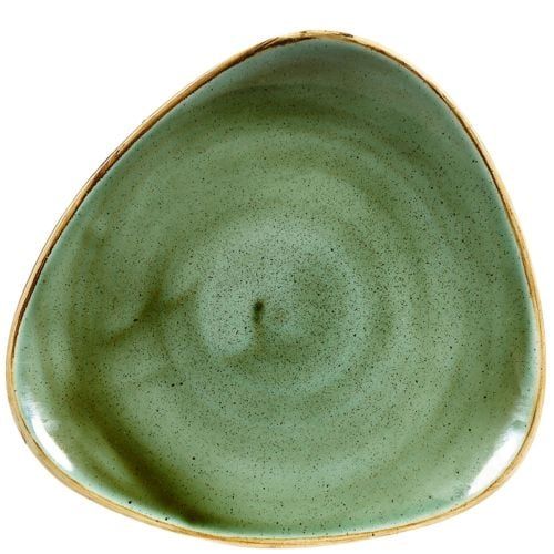 Triangular Flat Plate 22.9 cm Stonecast Samphire Green - Churchill