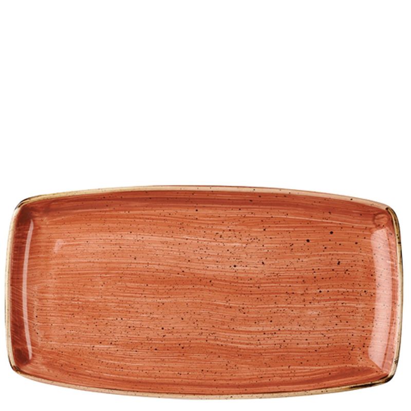 Oblong Plate 34.5 x 18.5 cm Stonecast Spiced Orange - Churchill