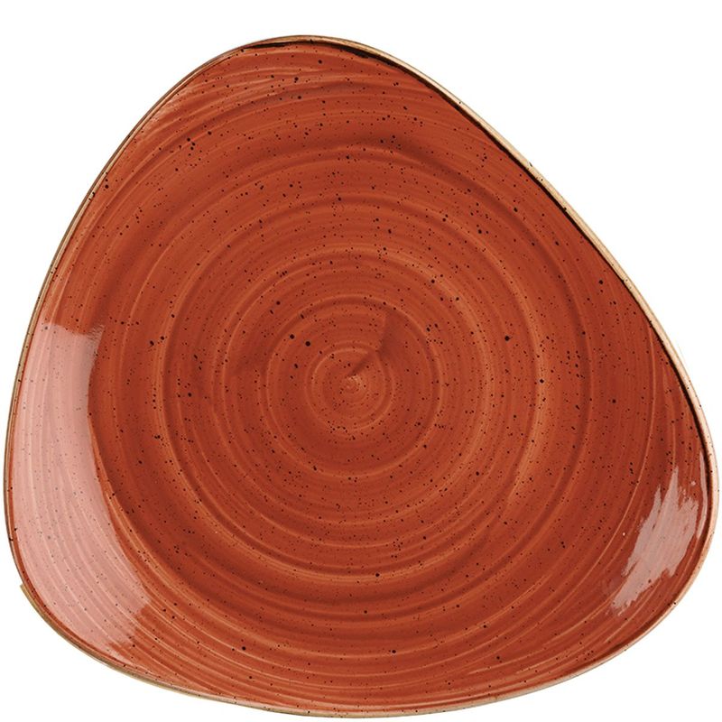 Triangular Plate 26.5 cm Stonecast Spiced Orange - Churchill