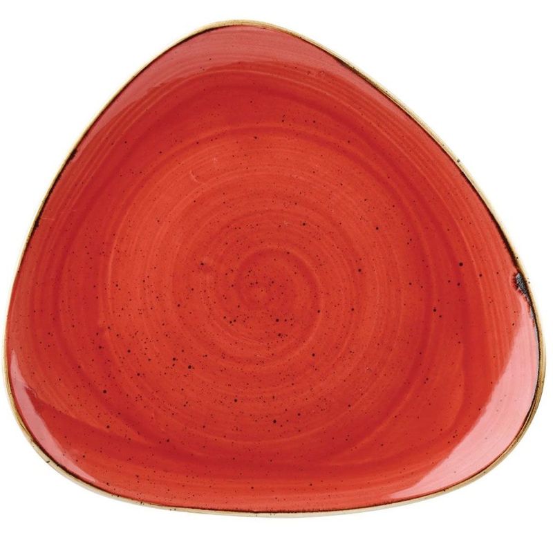 Triangular Plate 22.9 cm Stonecast Berry Red - Churchill