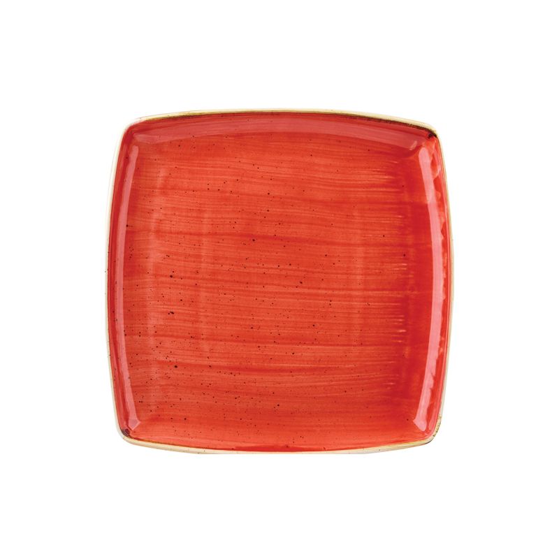 Square Plate 26.8 cm Stonecast Berry Red - Churchill