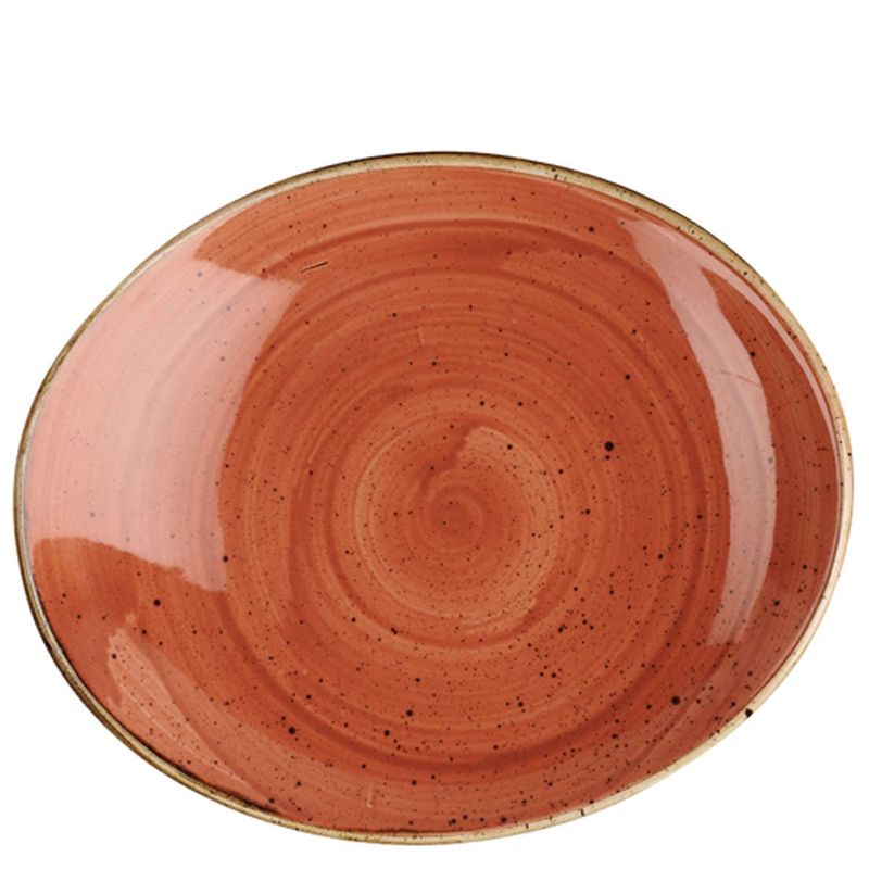 Oval Plate 19.2 x 16 cm Stonecast Spiced Orange - Churchill