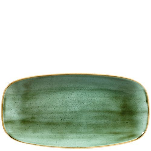 Churchill 29,8x15,3 cm oblong plate Stonecast Samphire Green horeca use
