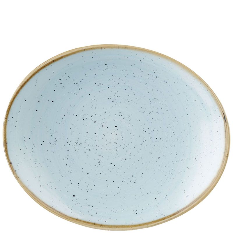 Churchill 19,2x16 cm oval plate Stonecast Duck Egg Blue super vitrified porcelain horeca use