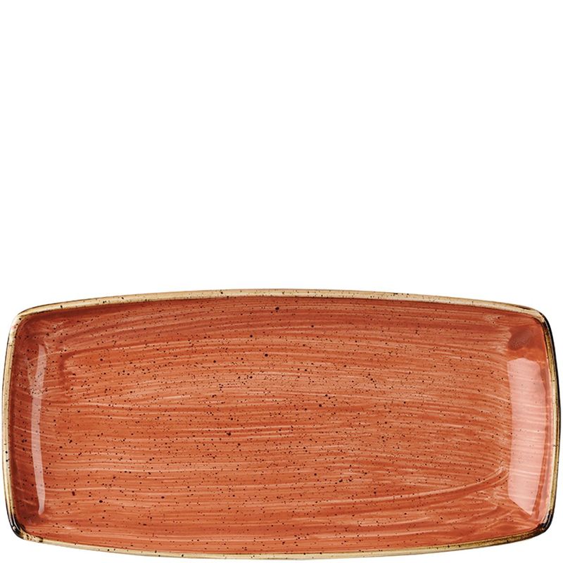 Oblong Plate 29.5 x 14 cm Stonecast Spiced Orange - Churchill
