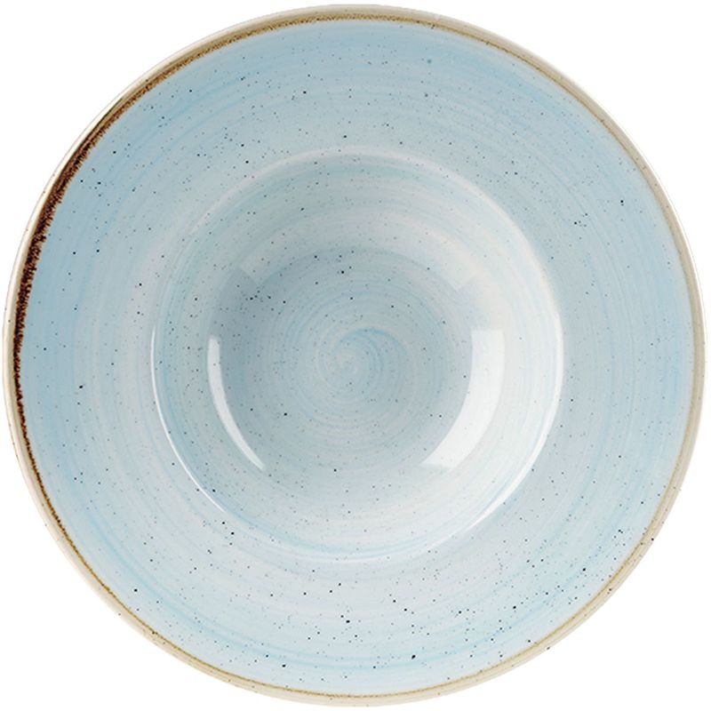 Churchill 24 cm deep plate wide rim Stonecast Duck Egg Blue horeca use