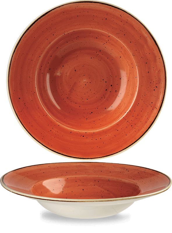 Deep Plate with Rim 28 cm Stonecast Spiced Orange - Churchill