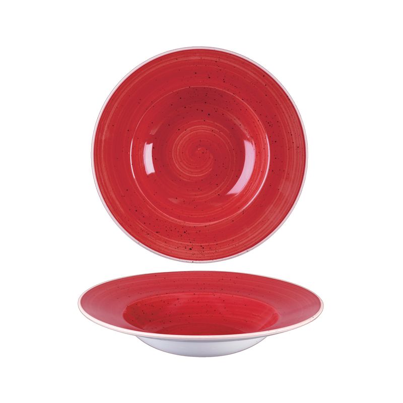 Deep Plate with Rim 28 cm Stonecast Berry Red - Churchill