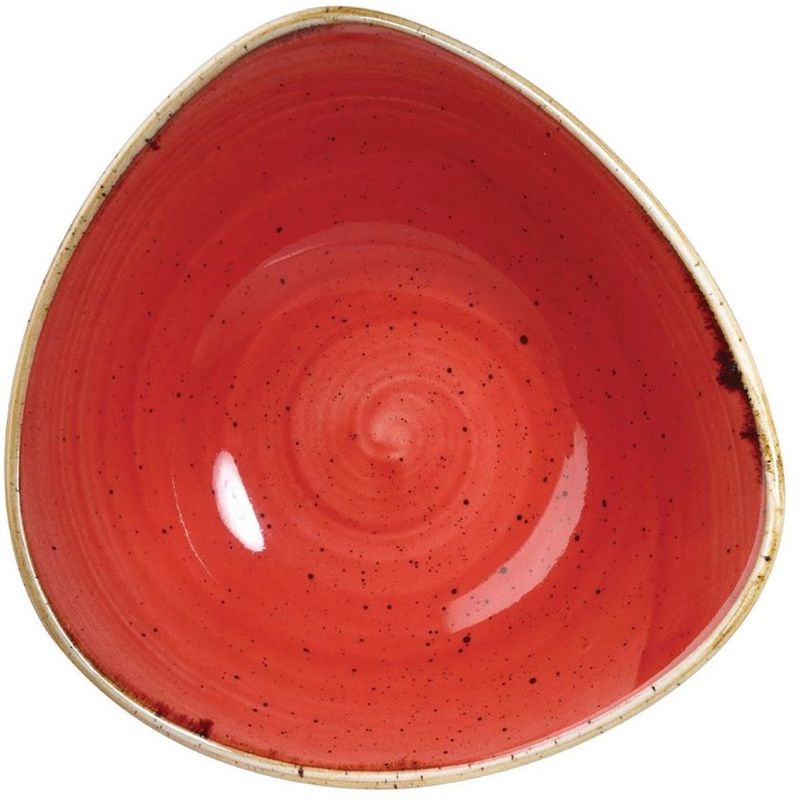 Triangular Bowl 18.5 cm Stonecast Berry Red - Churchill