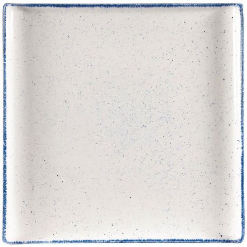 Quadratischer Teller 30,3 x 30,3 cm Stonecast Hints Indigo Blue - Churchill