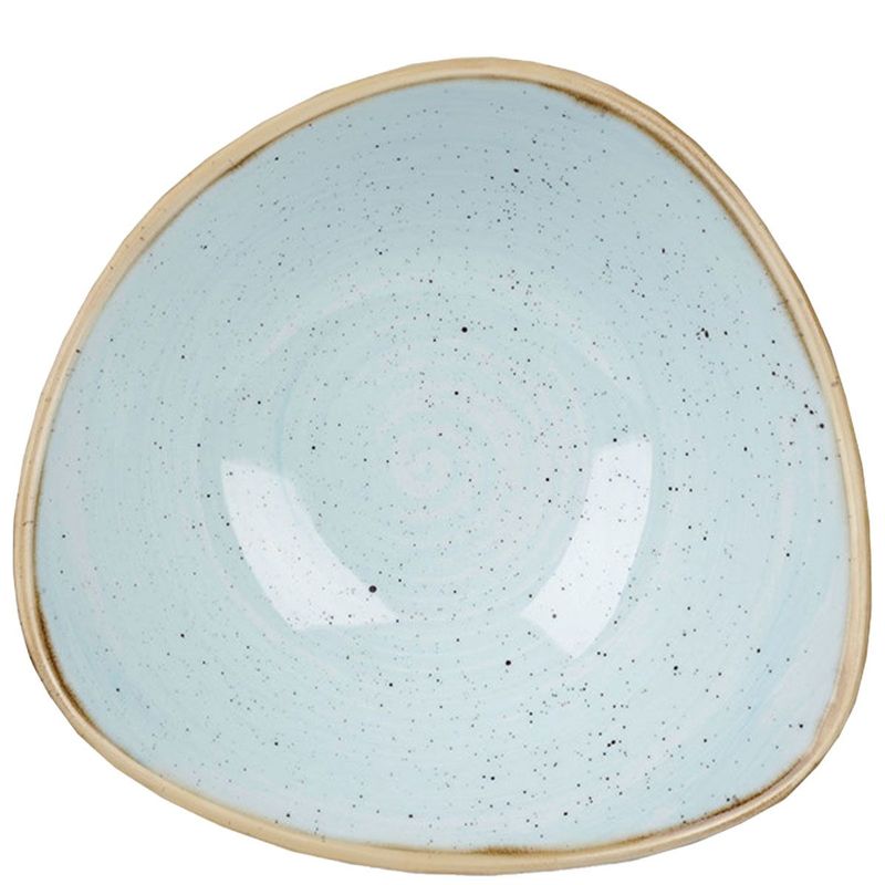 Churchill 15,3 cm triangular bowl Stonecast Duck Egg Blue horeca use