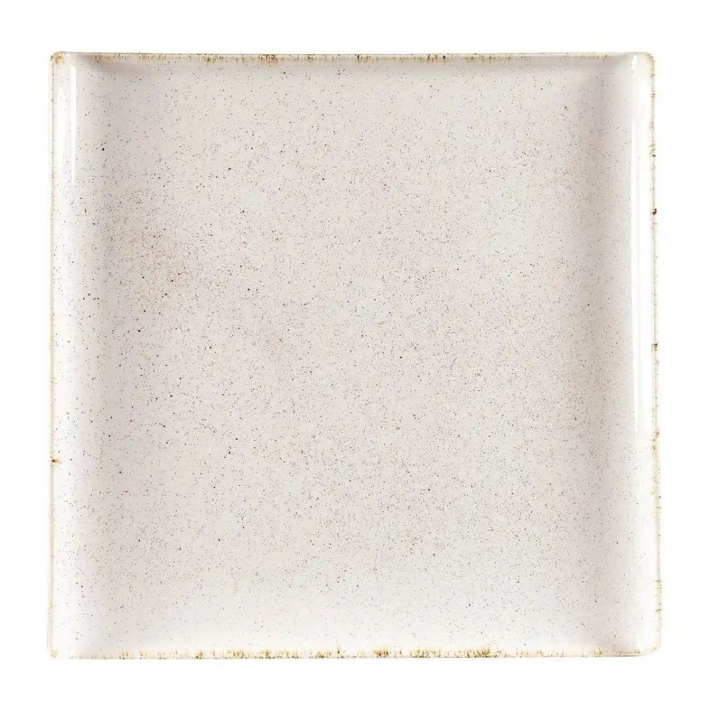 Square Buffet Tray Stonecast Barley White Alchemy Buffet Ceramic Servingware - Churchill