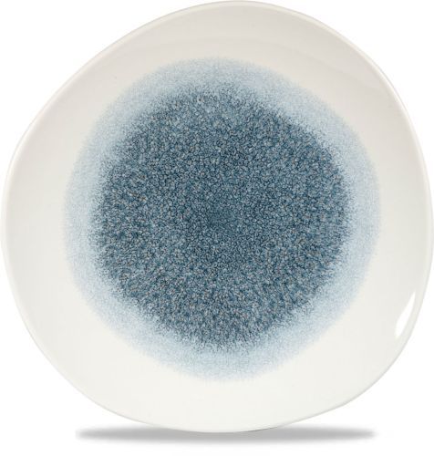 Organic Plate 28.6 cm Studio Prints Raku Topaz Blue - Churchill