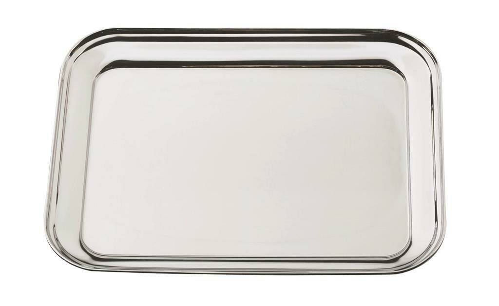 Abert Rectangular tray stainless steel 45x34 cm with edge horeca