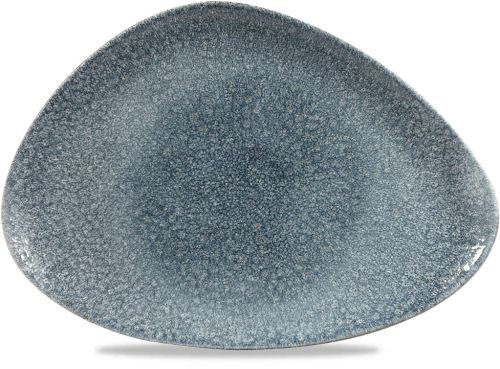Triangular Plate 35.6 x 25 cm Studio Prints Raku Topaz Blue - Churchill