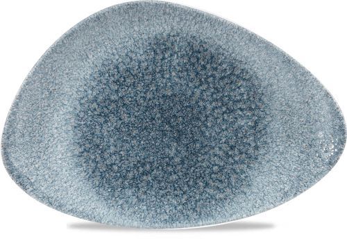 Triangular Plate 30.4 x 20.5 cm Studio Prints Raku Topaz Blue - Churchill