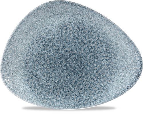 Triangular Plate 26.5 x 20.5 cm Studio Prints Raku Topaz Blue - Churchill