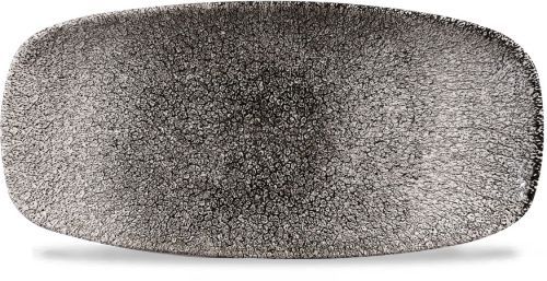 Oblong Plate 26.9 x 12.7 cm Studio Prints Raku Quartz Black - Churchill