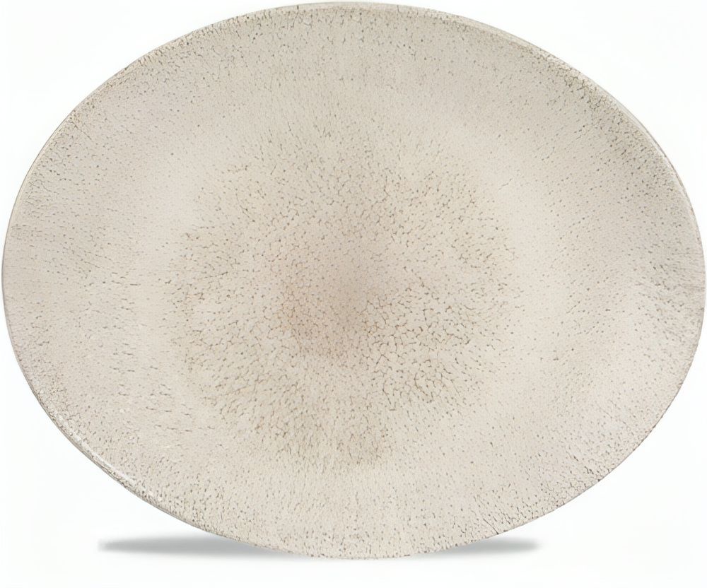 Oval Plate 31.7 x 25.5 cm Studio Prints Raku Agate Grey - Churchill