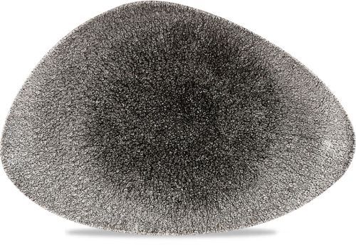 Triangular Plate 35.5 x 18.8 cm Studio Prints Raku Quartz Black - Churchill