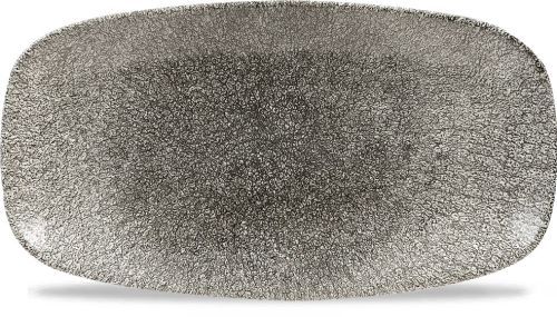 Oblong Plate 35.5 x 18.9 cm Studio Prints Raku Quartz Black - Churchill