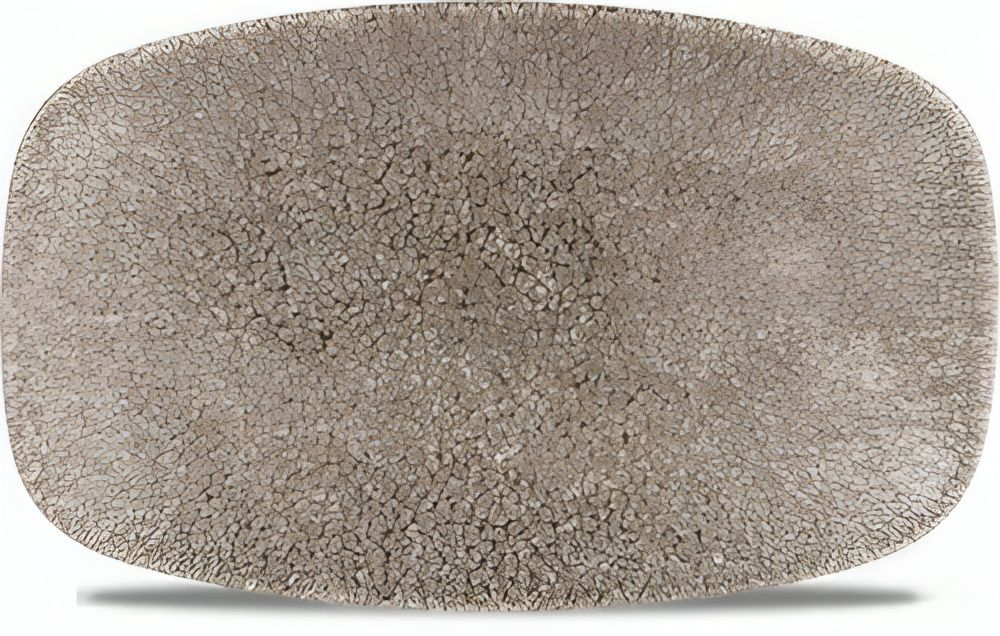 Oblong Plate 20 x 12.1 cm Studio Prints Raku Quartz Black - Churchill