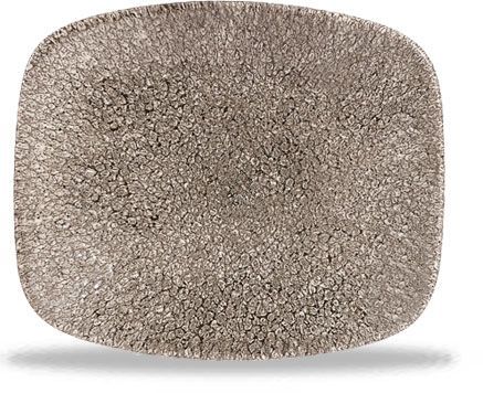 Oblong Plate 15.4 x 12.6 cm Studio Prints Raku Quartz Black - Churchill